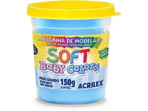 Massa de Modelar 150g Soft Azul Bebe - Acrilex